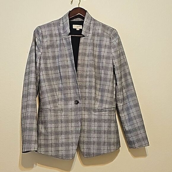 LOFT Plaid Blazer size 8 - Picture 1 of 8